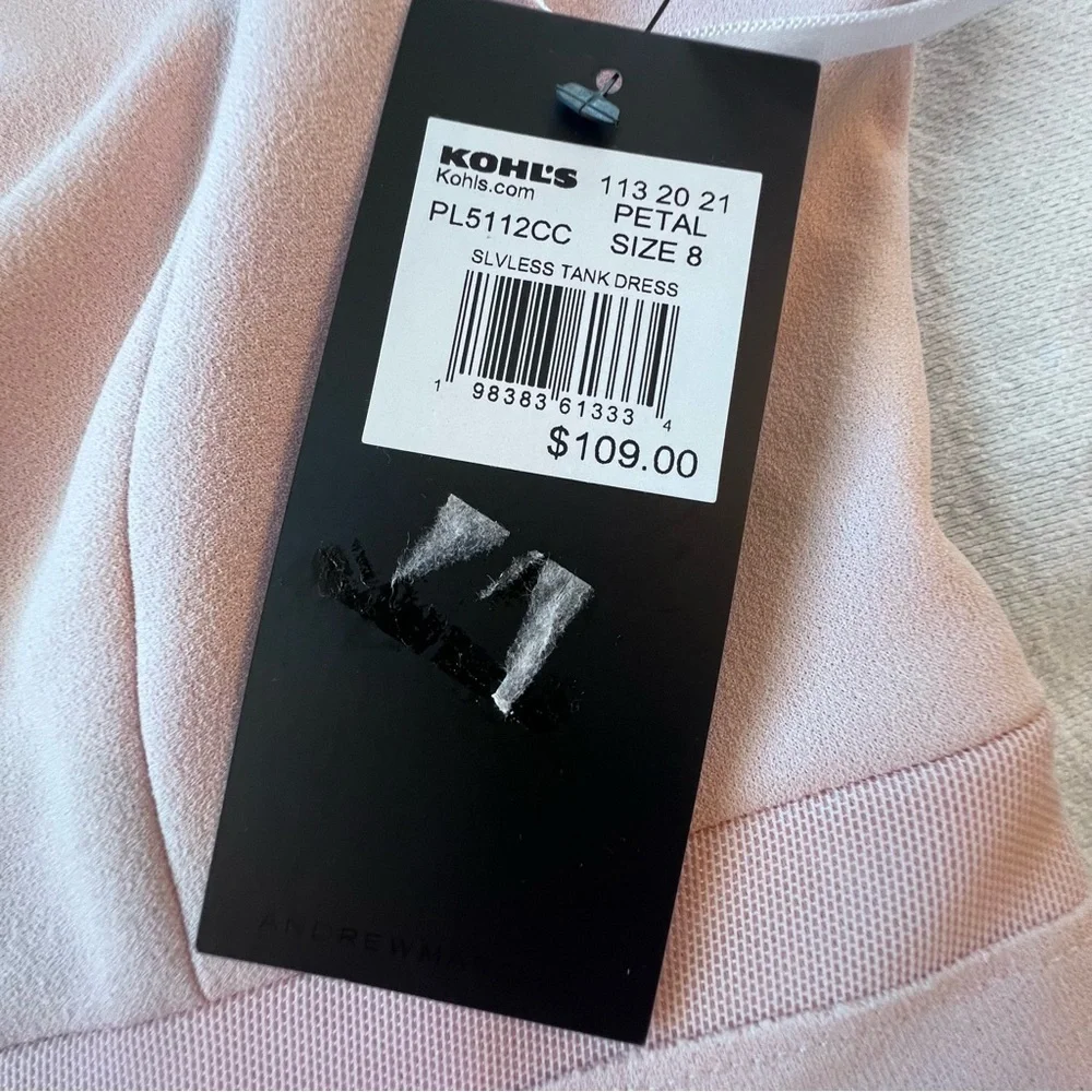 Andrew Marc Scoopneck Sleeveless A-Line Mini Dress Dusty Pink Women’s Size 8 NWT - Picture 14 of 14